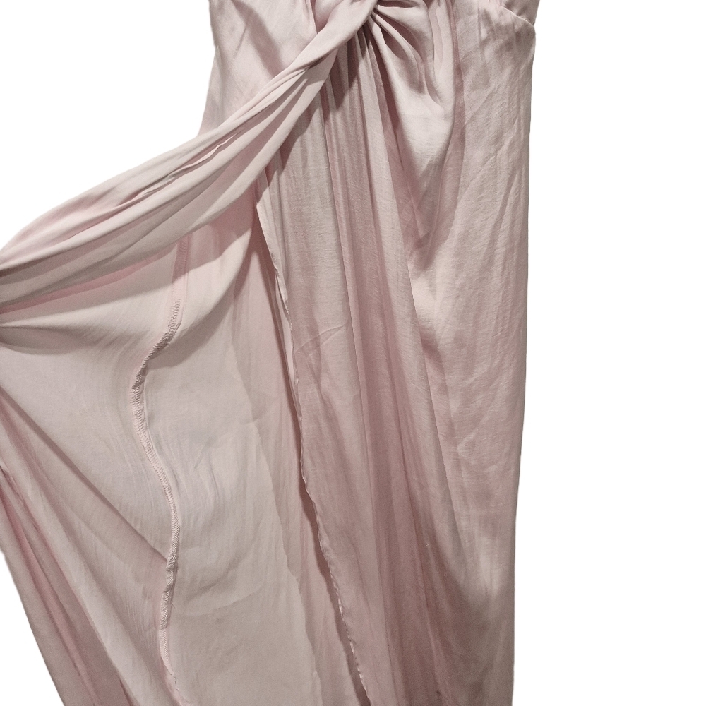 Bardot OrA Twisted Satin Pink Sleeveless Dress - Picture 5 of 10